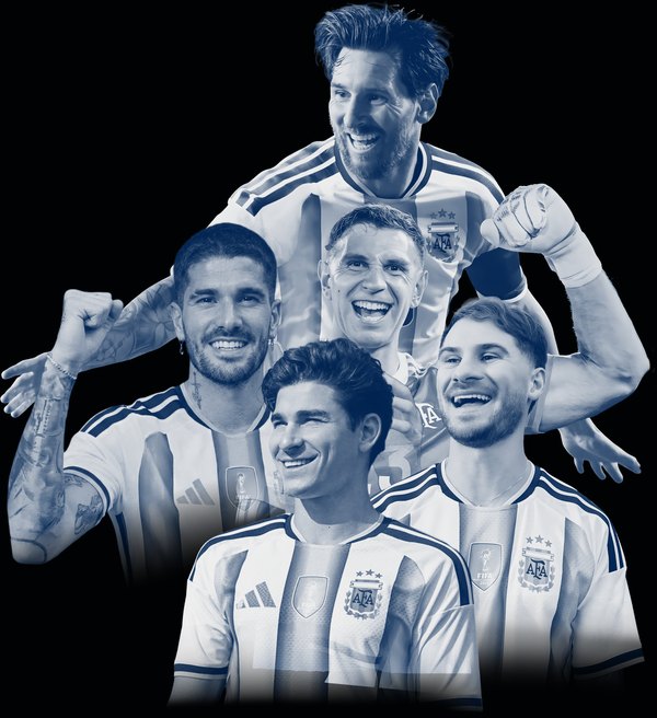 Jugadores de la Selección argentina celebrando